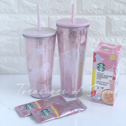 2022 Cherry Blossom Cold Cup Set + 🌸🍓☕️