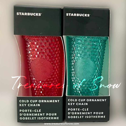 Red OR Green Bling Cold Cup Ornament Keychains