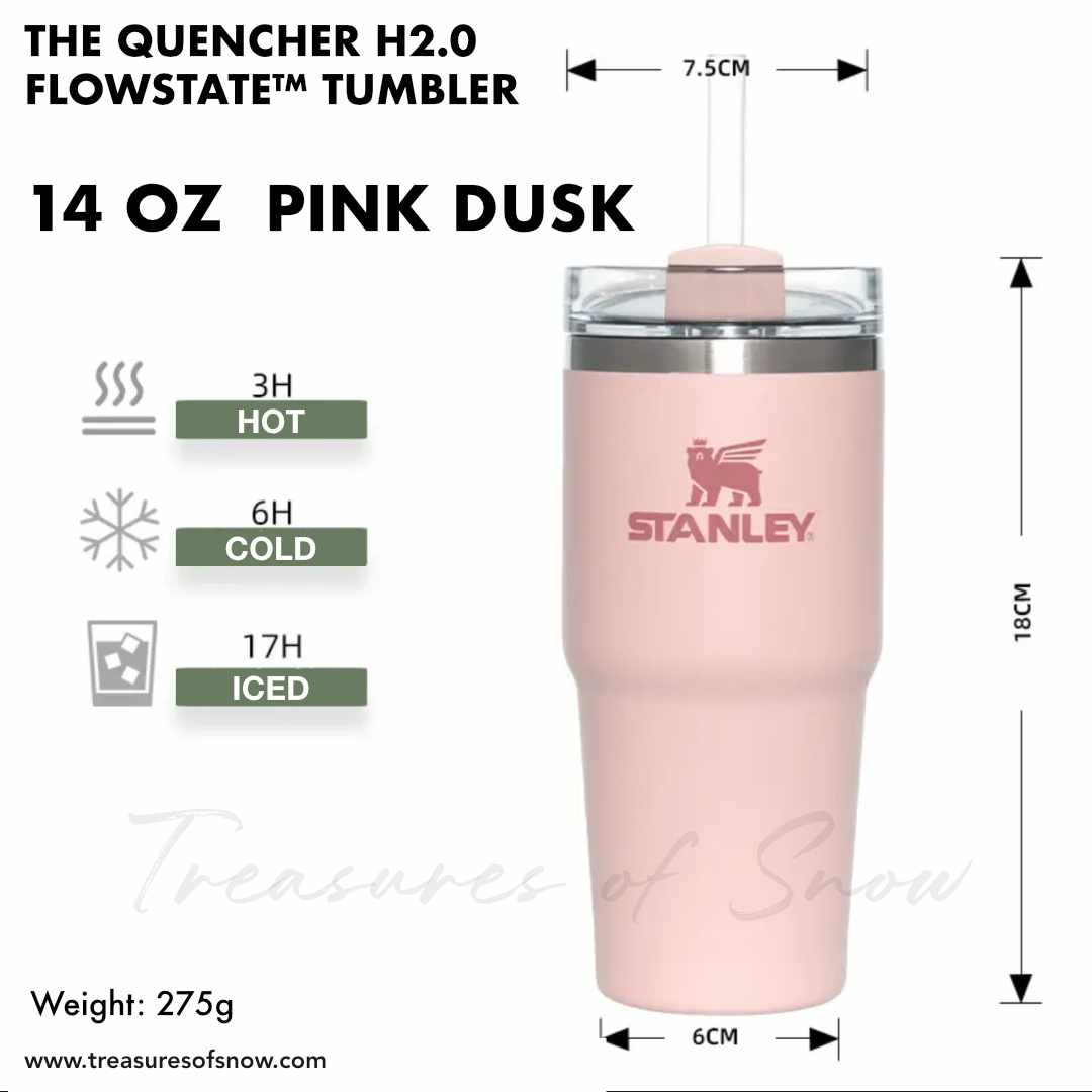 Stanley 40 oz. Quencher H2.0 FlowState Tumbler, Pink Dusk
