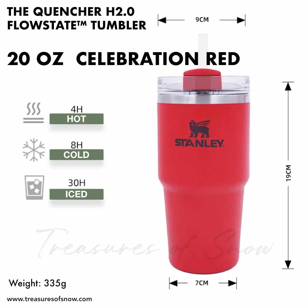 20oz Christmas Red Stanley Stainless Steel Quencher Tumbler with