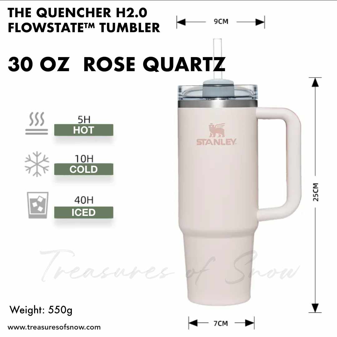 The Quencher H2.0 Flowstate Tumbler | 30 OZ Rose Quartz