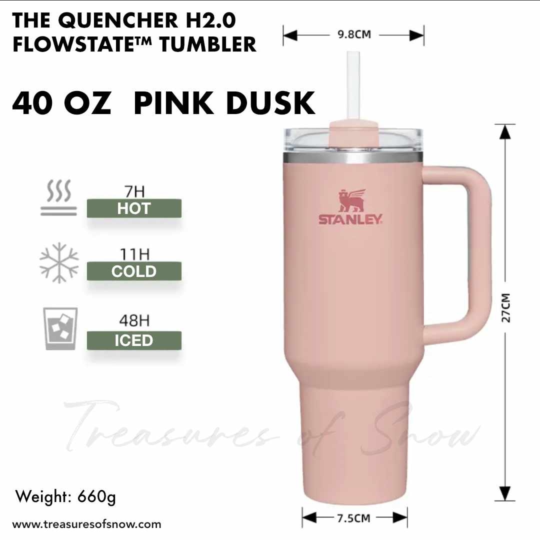 Stanley Quencher H2.0 Tumbler Dusk pink 14oz