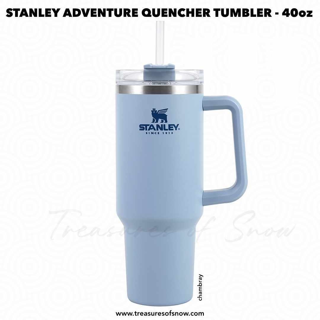Stanley Adventure 40oz Stainless Steel Quencher Tumbler Cup Chambray 