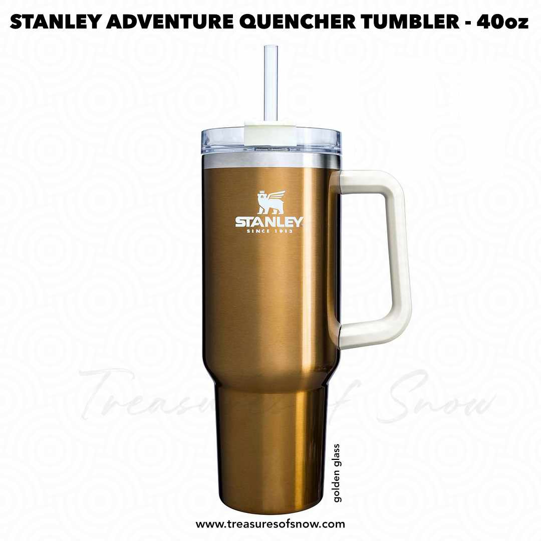 💰FREE SHIPPING ⭐️NEW RELEASE Stanley Tumbler Quencher 40 Oz LE Golden Glass  😍 - Stylish Stanley Tumbler - Pink Barbie Citron Dye Tie