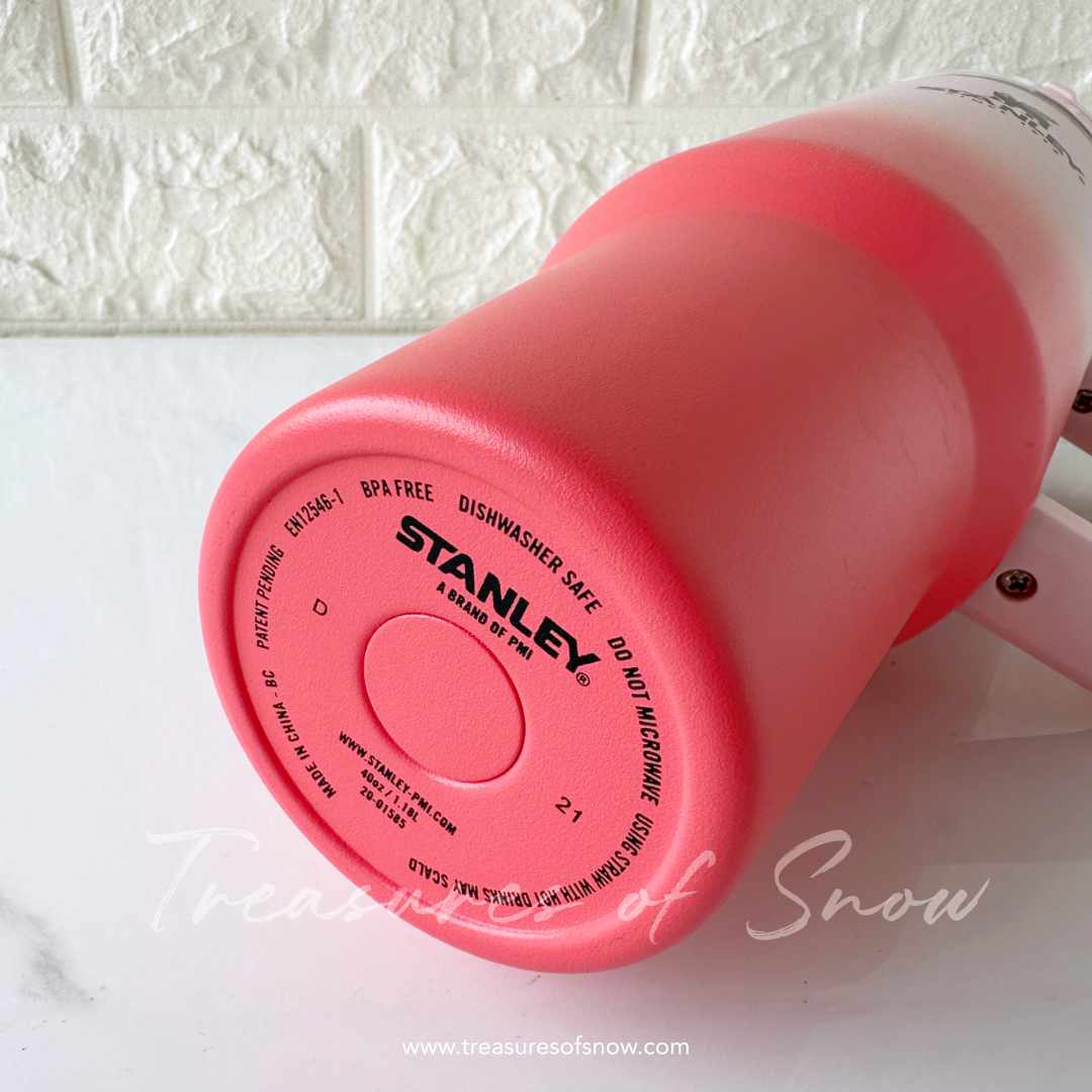 Stanley 40 oz. Tumbler Travel Quencher Hot Pink Petal Coral Ombre